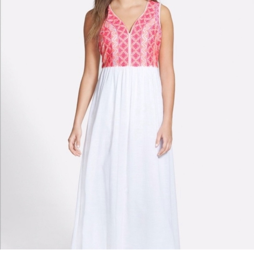 {Vineyard Vines}Embroidered Bodice Maxi